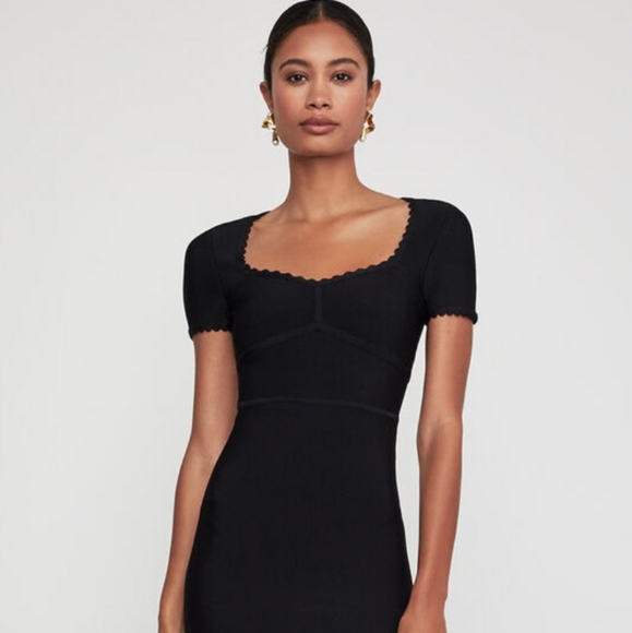 BCBG MAXAZRIA Scalloped Bodycon Dress - Picture 4 of 15